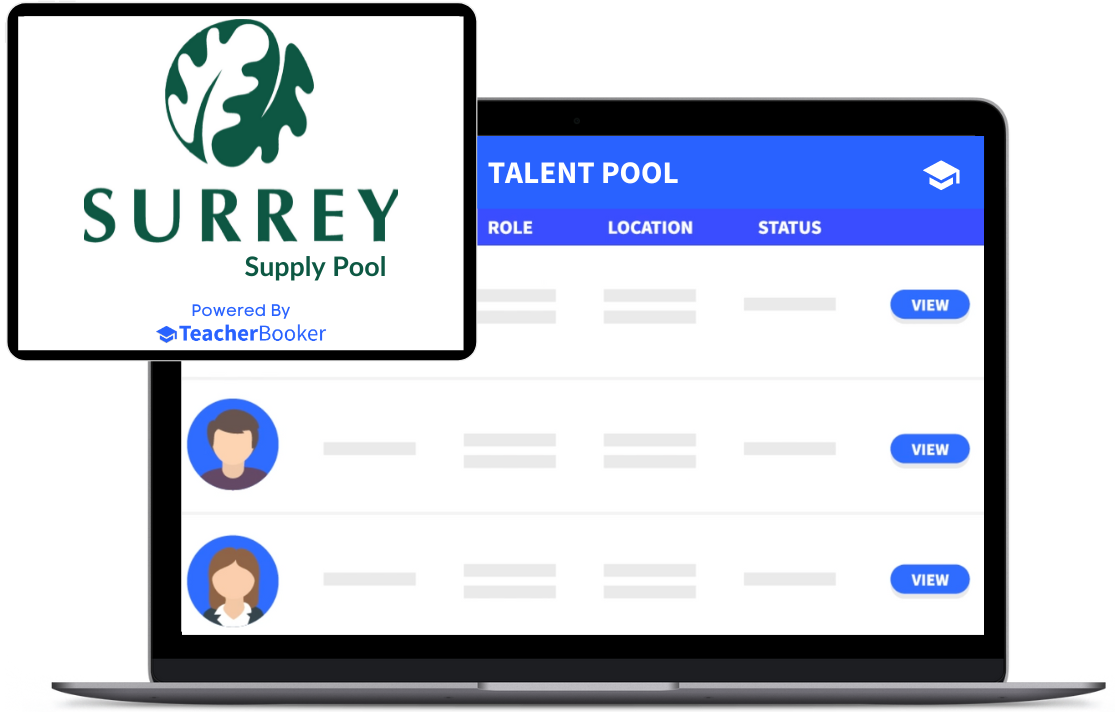 Ipad & Laptop showing Surrey's Supply Pool